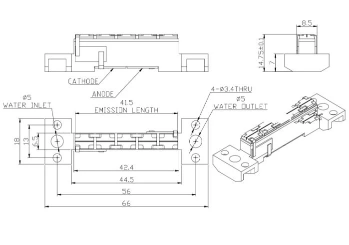 200w 808nm CW horizontal stack